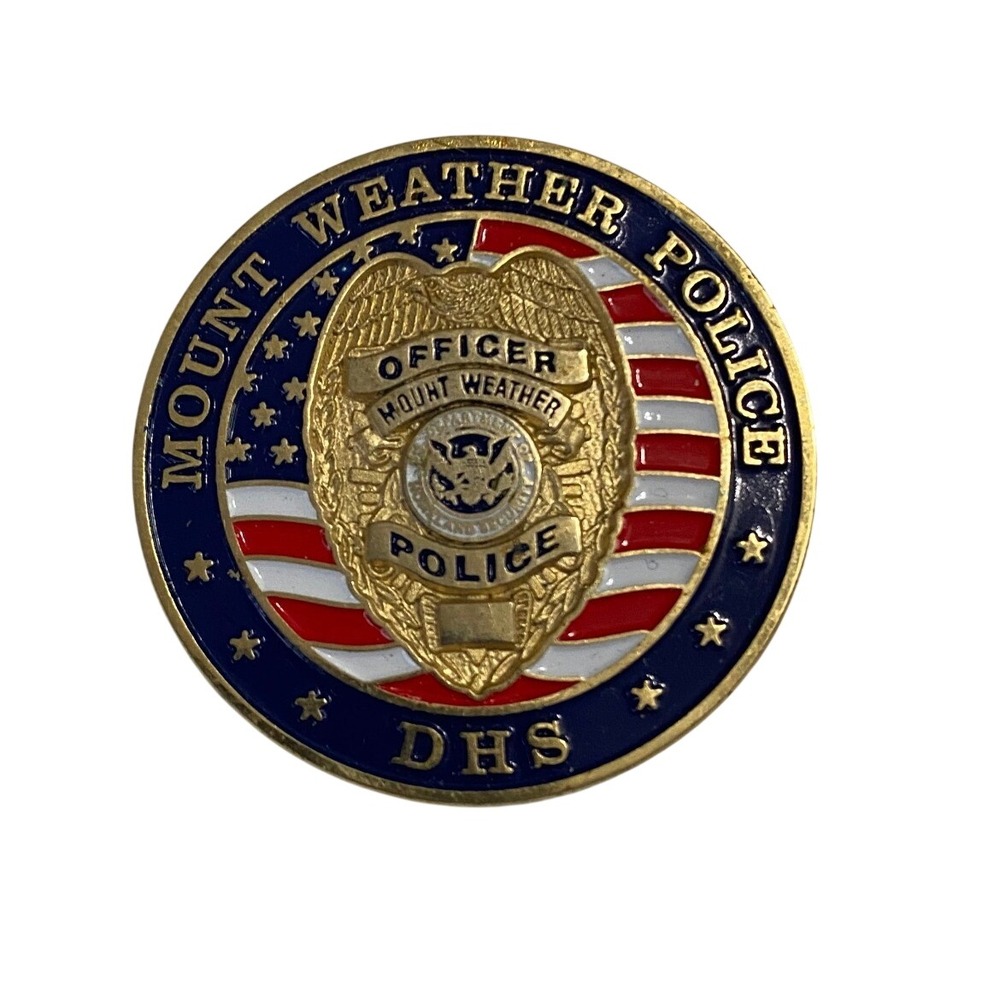 Mount Weather Police DHS Challenge Coin Force Protection MWPD Gold Blue Excellen - Picture 1 of 3